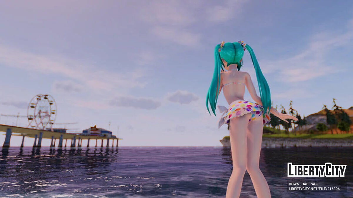 Hatsune Miku в бікіні (анімація обличчя) / GTA San Andreas