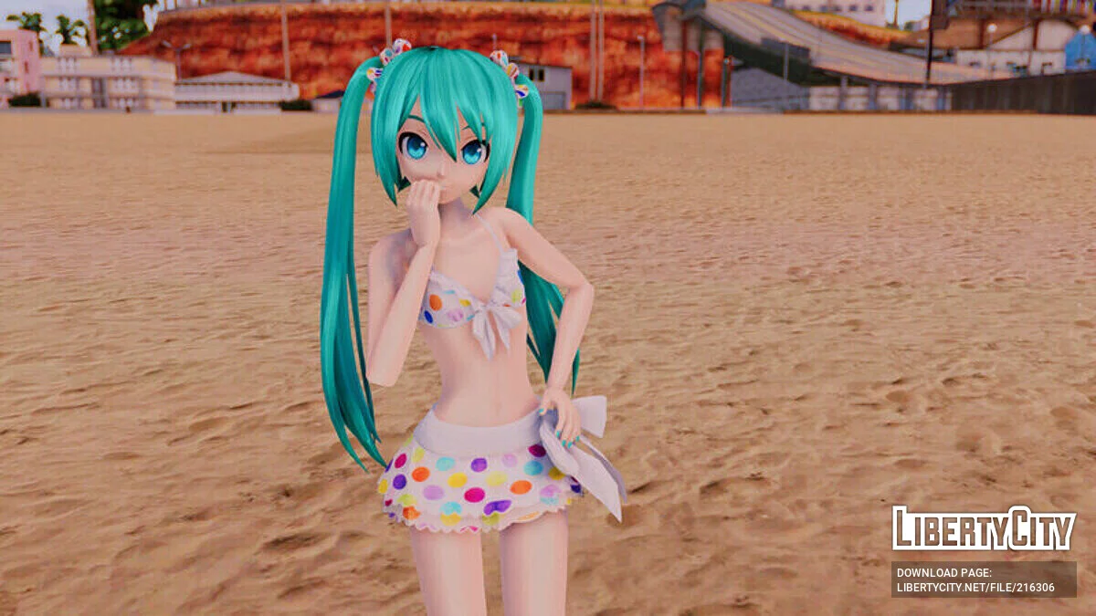 Hatsune Miku в бікіні (анімація обличчя) / GTA San Andreas
