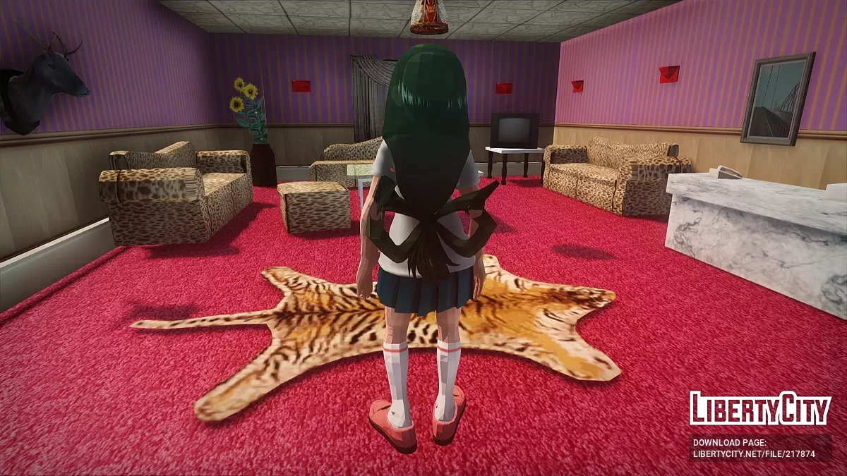 Tsuyu Asui im Kostüm aus Boku no Hero / GTA San Andreas
