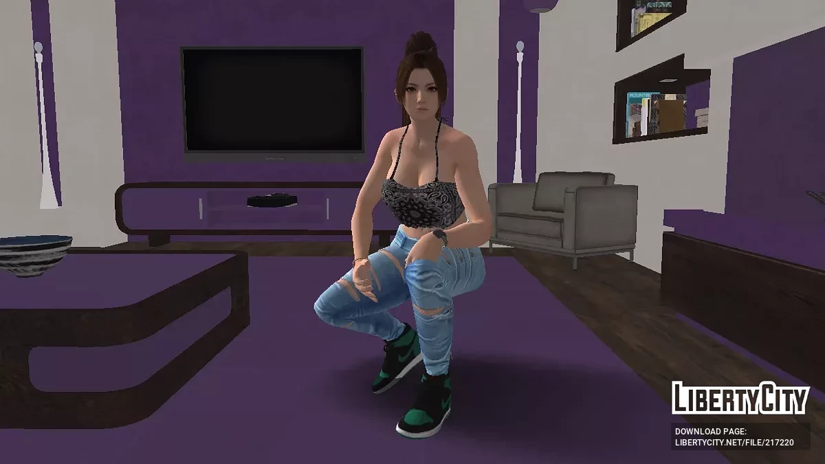 Mai Shiranui in gangster-sports style / GTA San Andreas