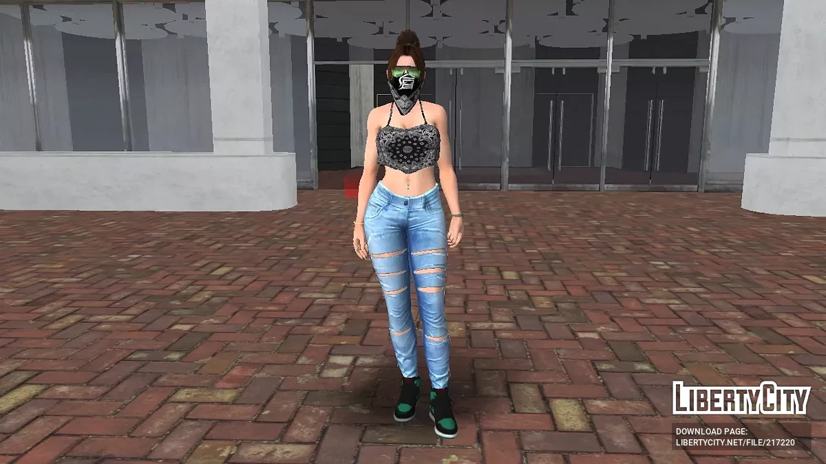 Mai Shiranui in gangster-sports style / GTA San Andreas