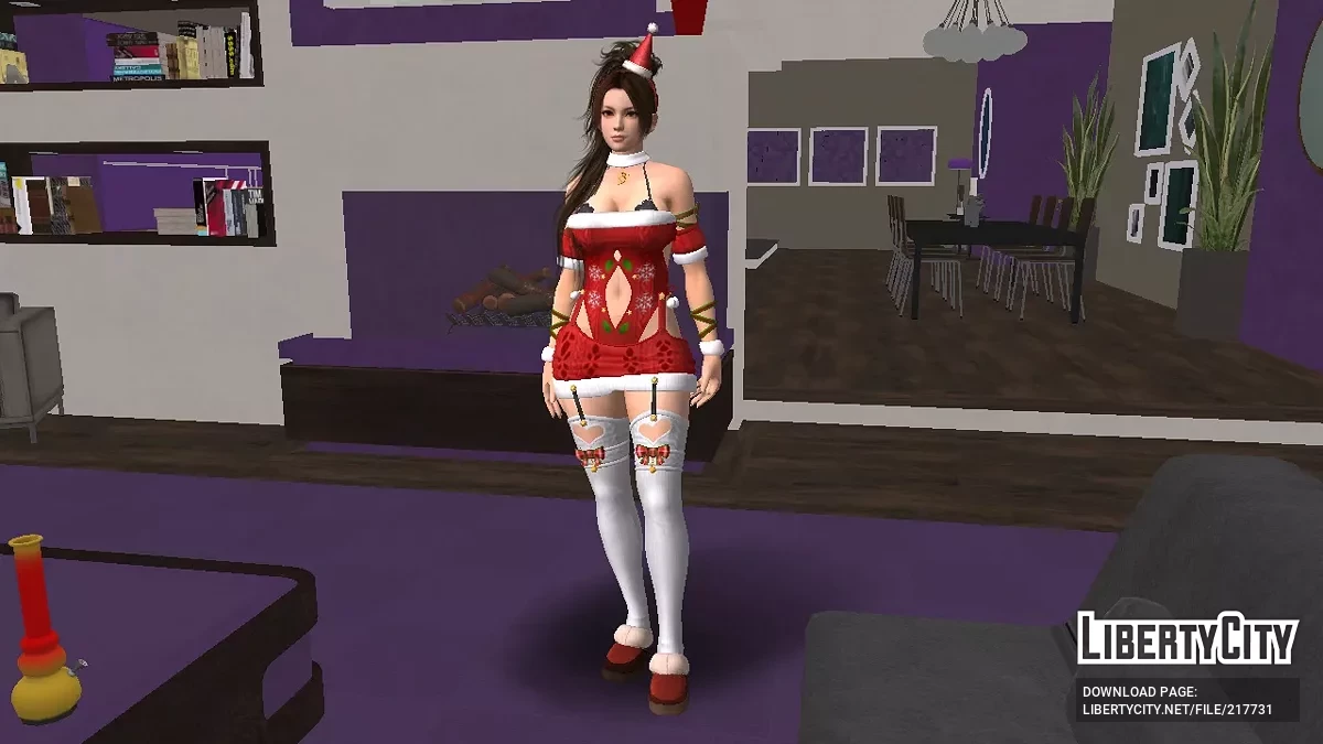 Mai Shiranui in an original Christmas costume / GTA San Andreas