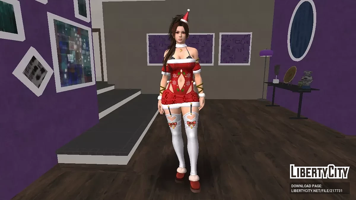 Mai Shiranui in an original Christmas costume / GTA San Andreas