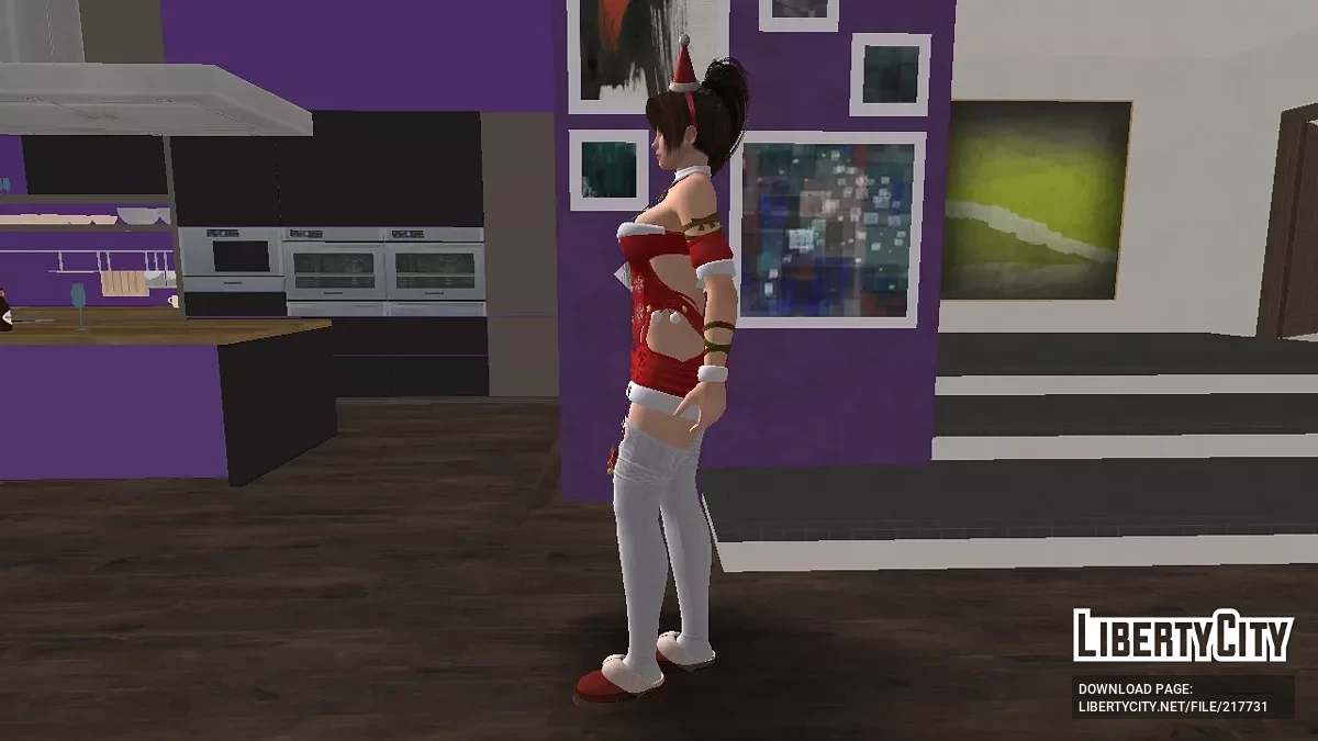 Mai Shiranui in an original Christmas costume / GTA San Andreas