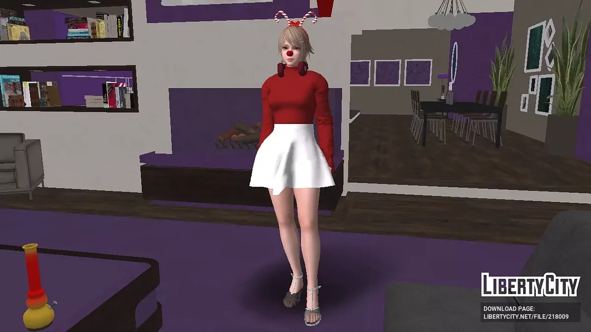 Amy in a New Year's costume / GTA San Andreas