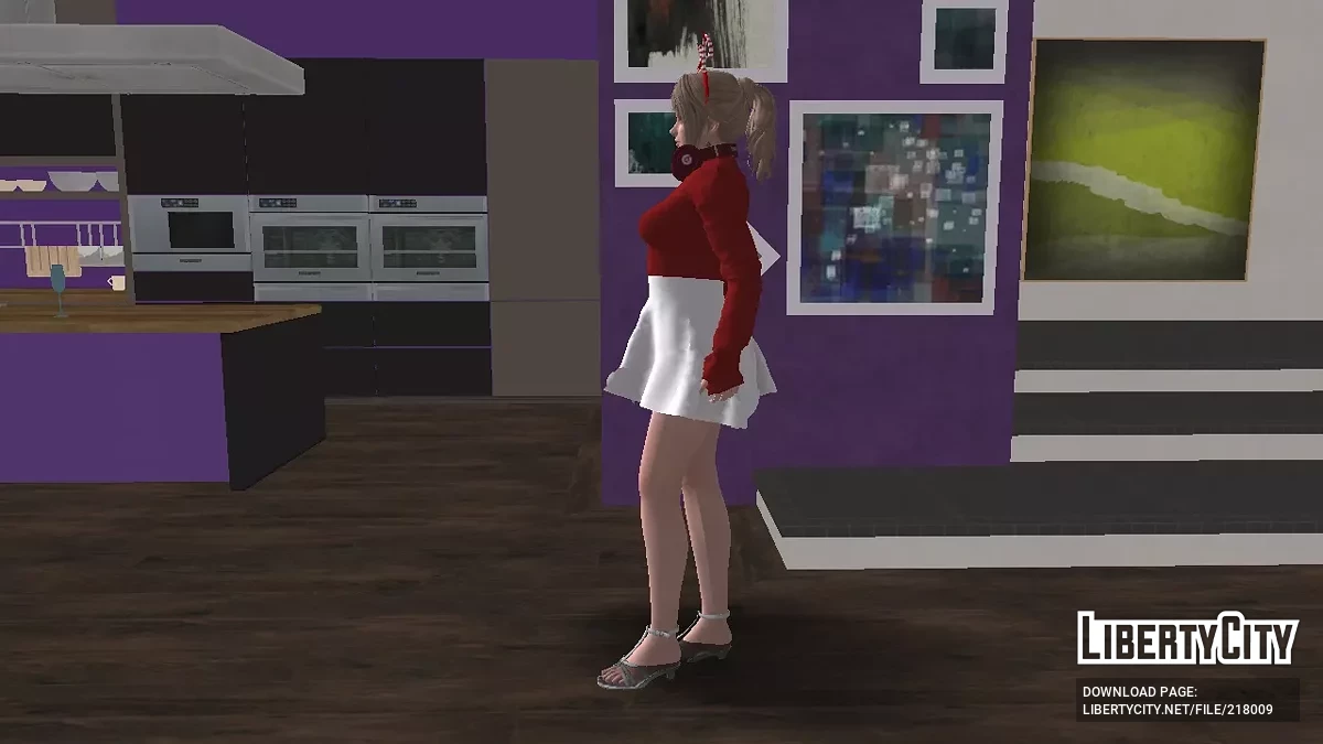 Amy in a New Year's costume / GTA San Andreas
