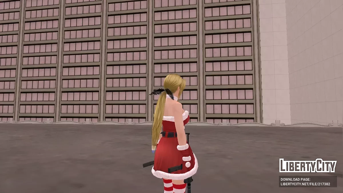 Helena Douglas de Dead or Alive con traje de Navidad / GTA San Andreas