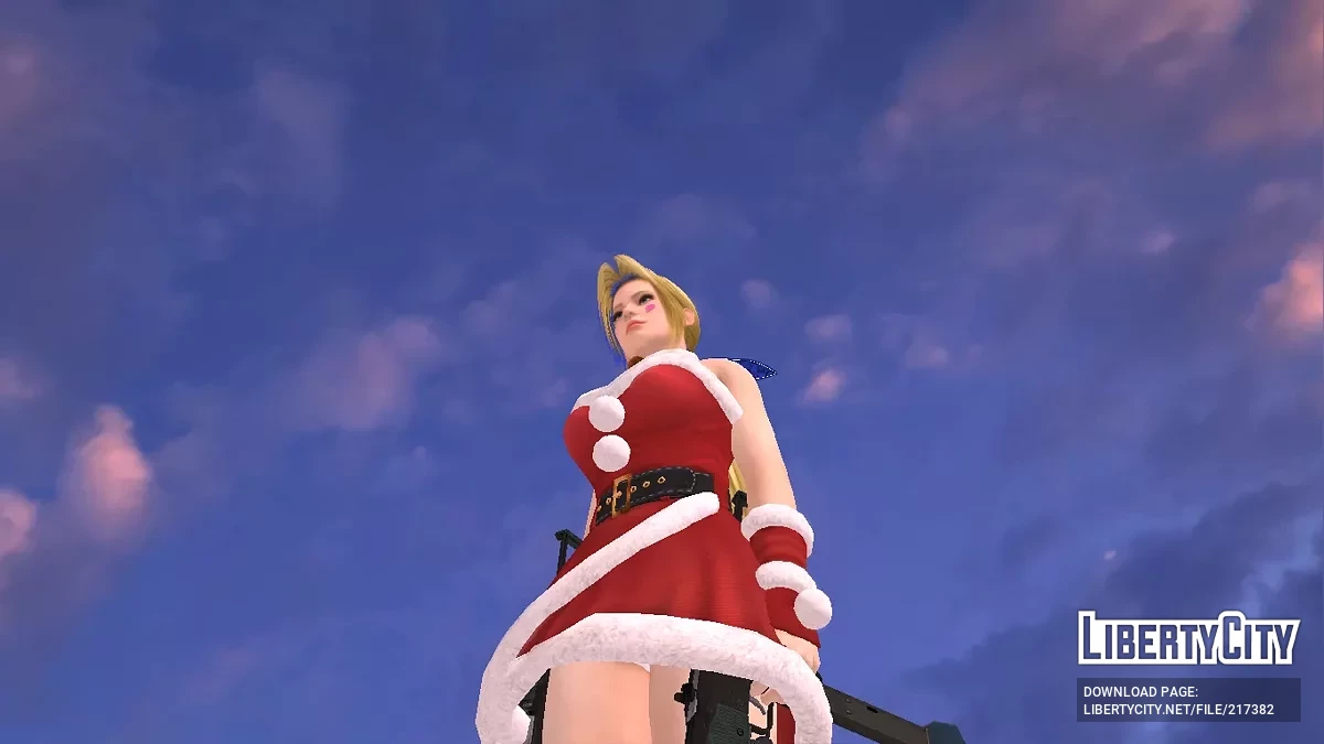 Helena Douglas de Dead or Alive con traje de Navidad / GTA San Andreas