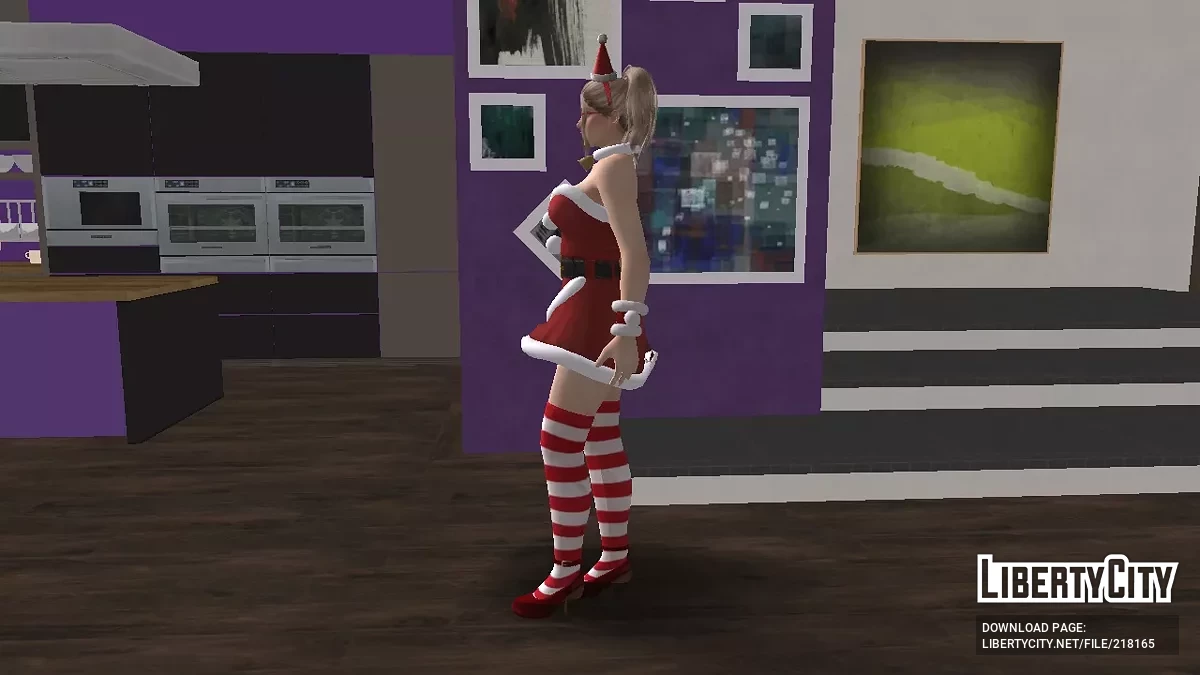 Hélène Douglas en costume de Père Noël / GTA San Andreas