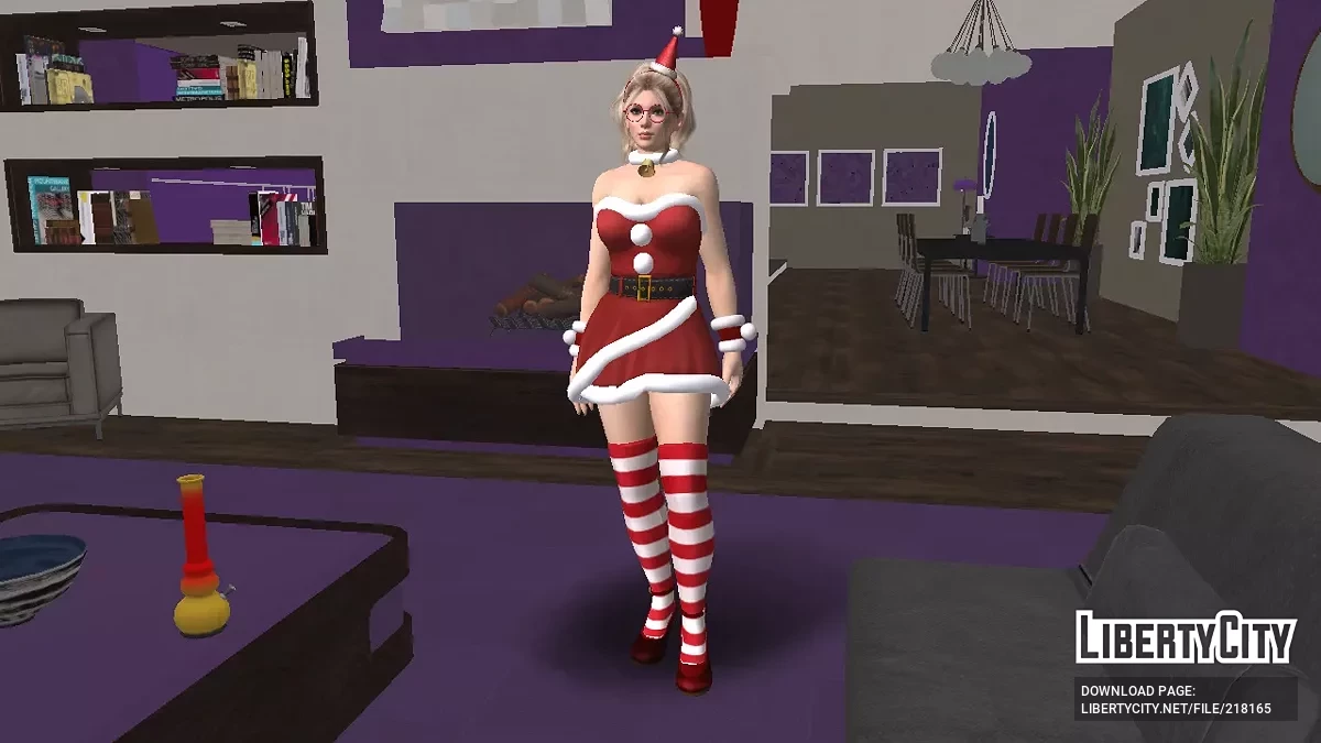 Hélène Douglas en costume de Père Noël / GTA San Andreas