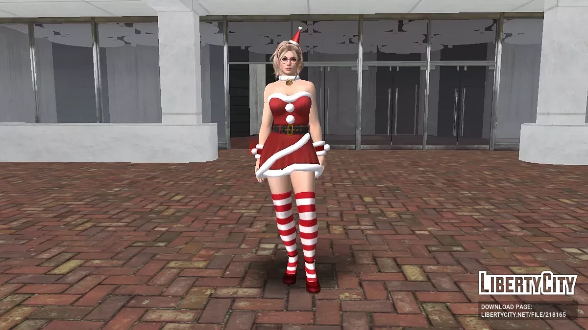 Hélène Douglas en costume de Père Noël / GTA San Andreas
