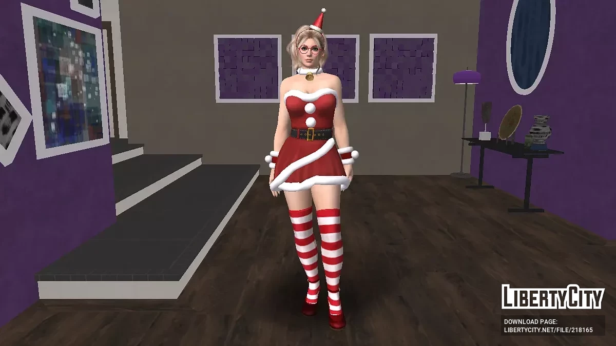 Hélène Douglas en costume de Père Noël / GTA San Andreas
