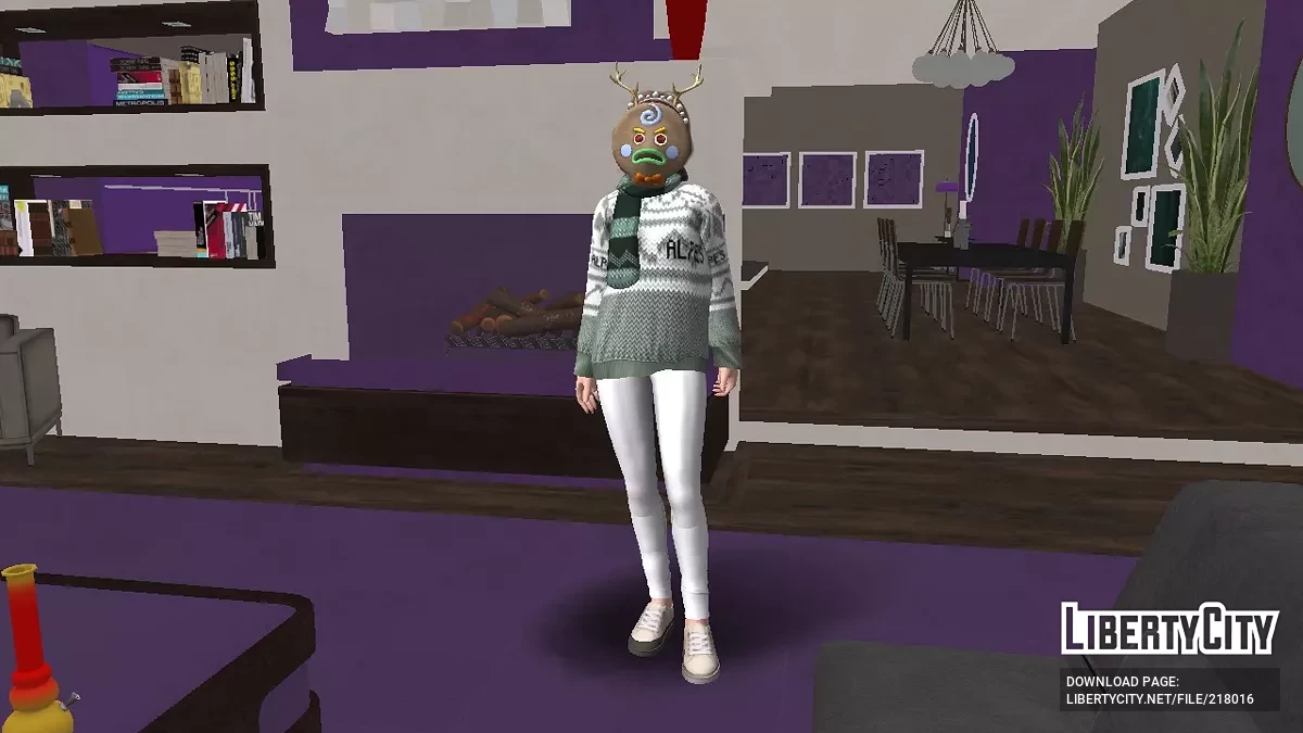 DOAXVV هيتومي في سترة عيد الميلاد واللباس الداخلي / جي تي إيه سان أندرياس