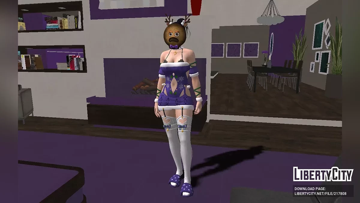 Nyoutengu in a cool New Year's costume / GTA San Andreas