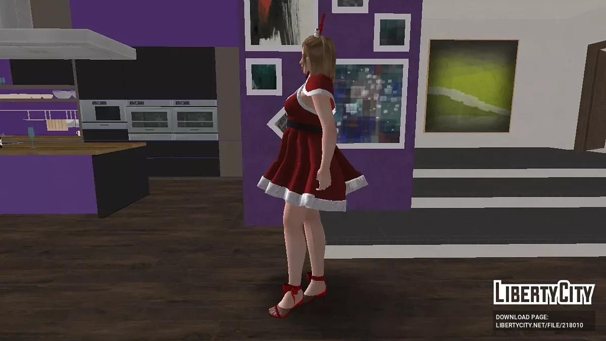 Tina Armstrong in Christmas attire / GTA San Andreas