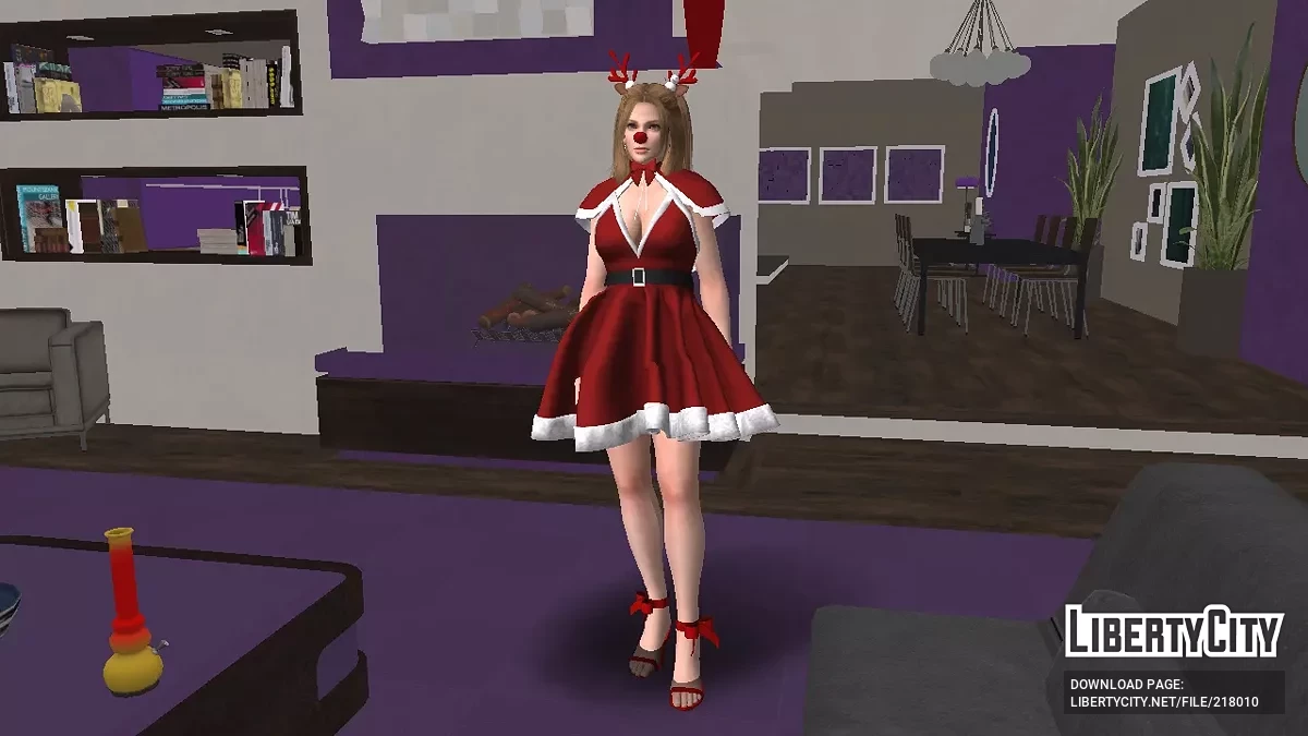 Tina Armstrong in Christmas attire / GTA San Andreas