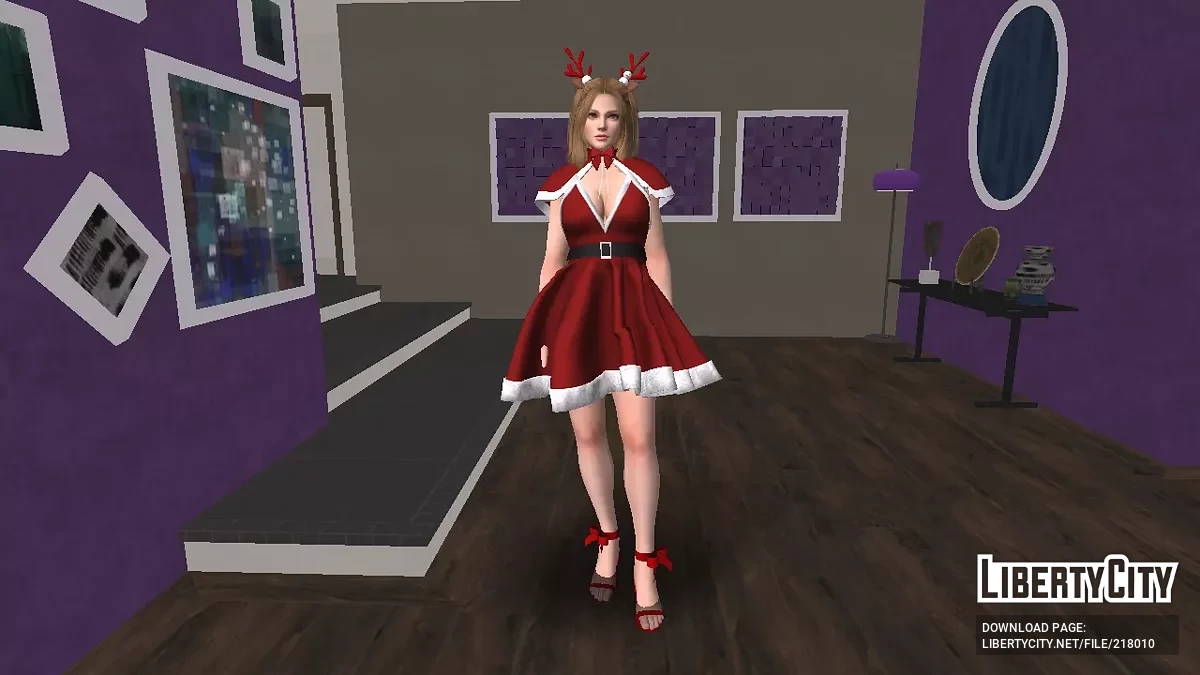 Tina Armstrong in Christmas attire / GTA San Andreas