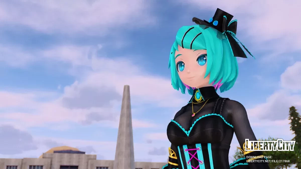 PDFT Hatsune Miku Elegant Night + Animated Face / جي تي إيه سان أندرياس