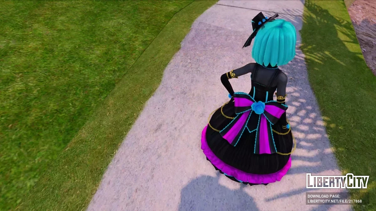 PDFT Hatsune Miku Elegant Night + Animated Face / جي تي إيه سان أندرياس