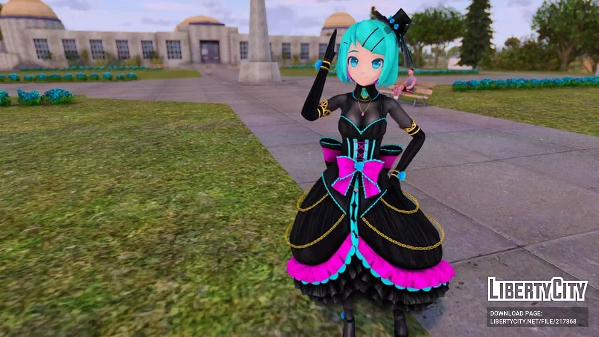 PDFT Hatsune Miku Elegant Night + Animated Face / جي تي إيه سان أندرياس