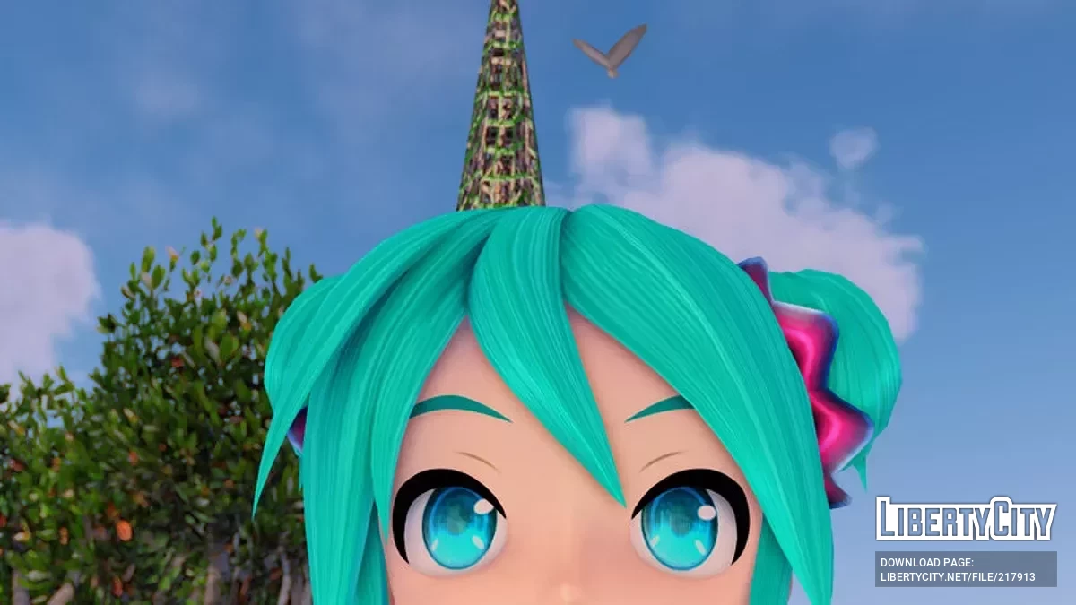 PDFT Hatsune Miku Yukata Style + Animated Face / GTA San Andreas