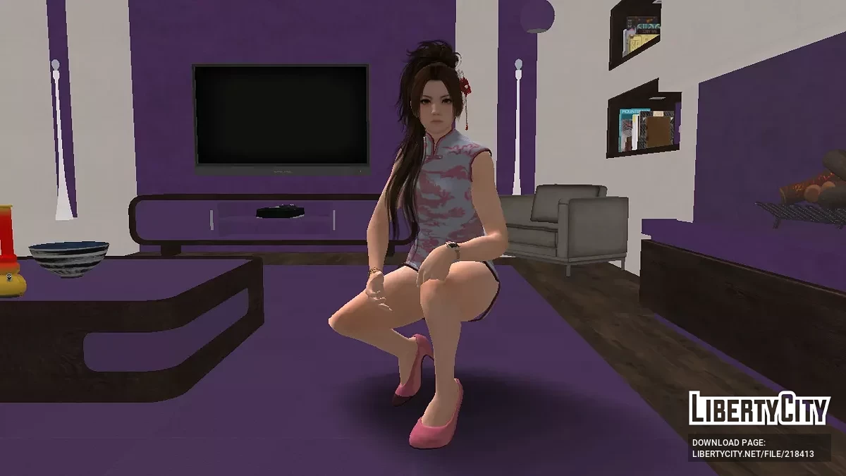 Vestido Qipao de Diseño Japonés / GTA San Andreas