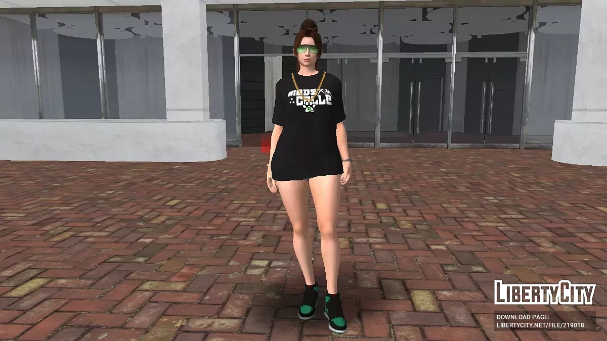 Mai Shiranui em camiseta preta / GTA San Andreas