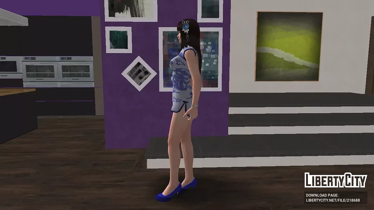 DOA Naotora Li com vestido Qipao de designer japonês / GTA San Andreas