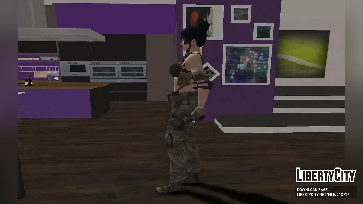 DOA Nyotengu – Kamuflaj kıyafetleri ve silahlarla / GTA San Andreas