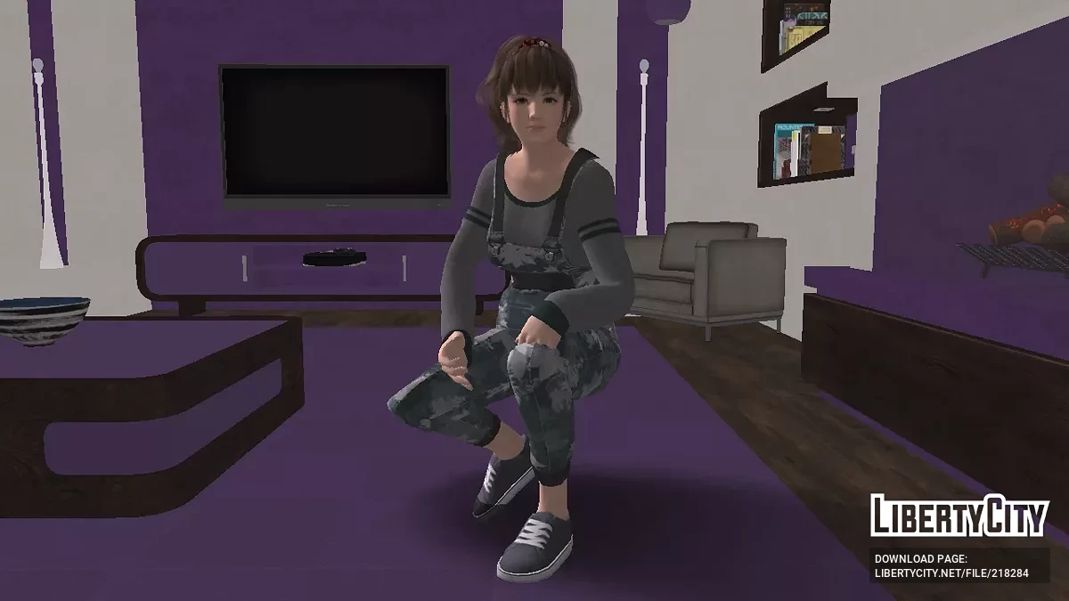 Hitomi (DOA) у зеленому комбінезоні / GTA San Andreas