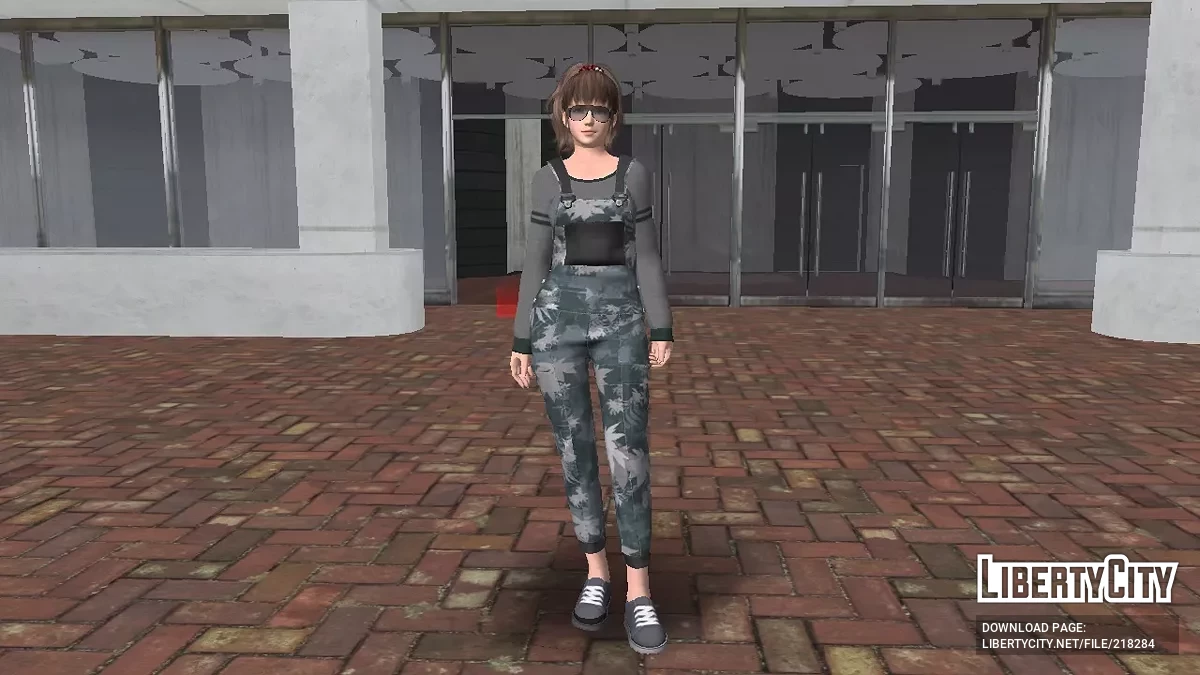 Hitomi (DOA) у зеленому комбінезоні / GTA San Andreas