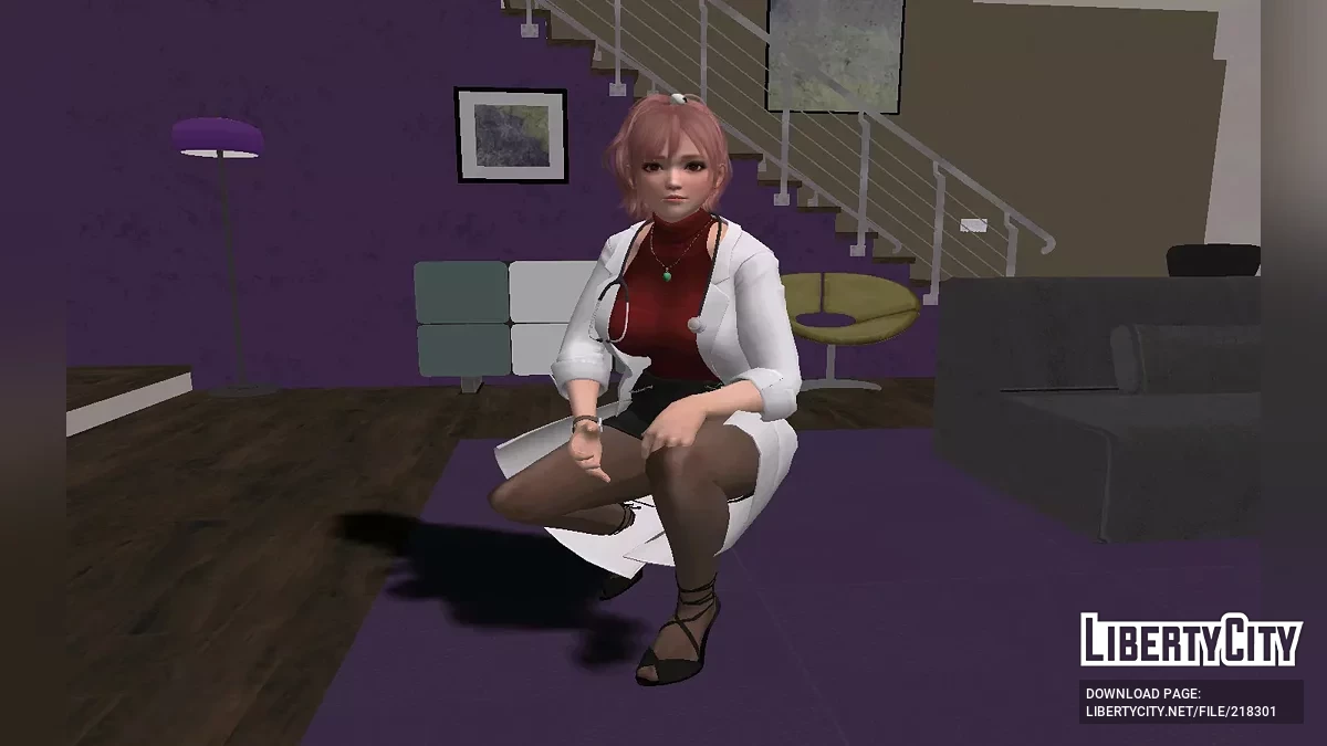 DOAXVV Honoka متنكرة في زي ممرضة فينوس / جي تي إيه سان أندرياس