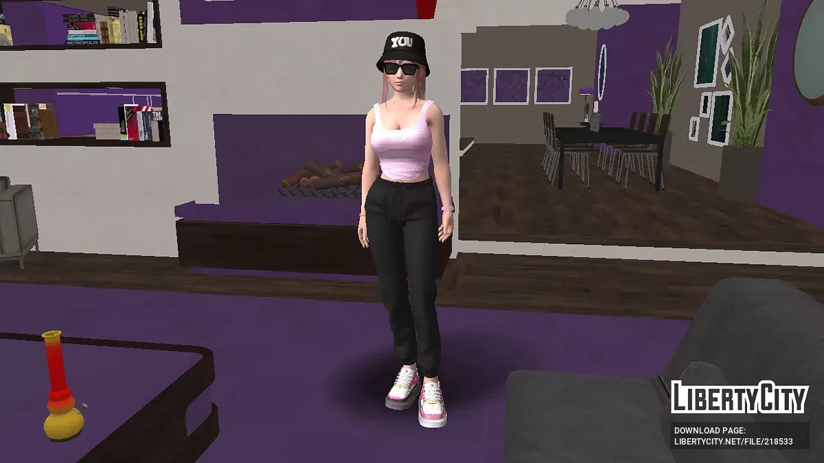 DOAXVV Honoka Chapeau de pêcheur et tenue de sport / GTA San Andreas