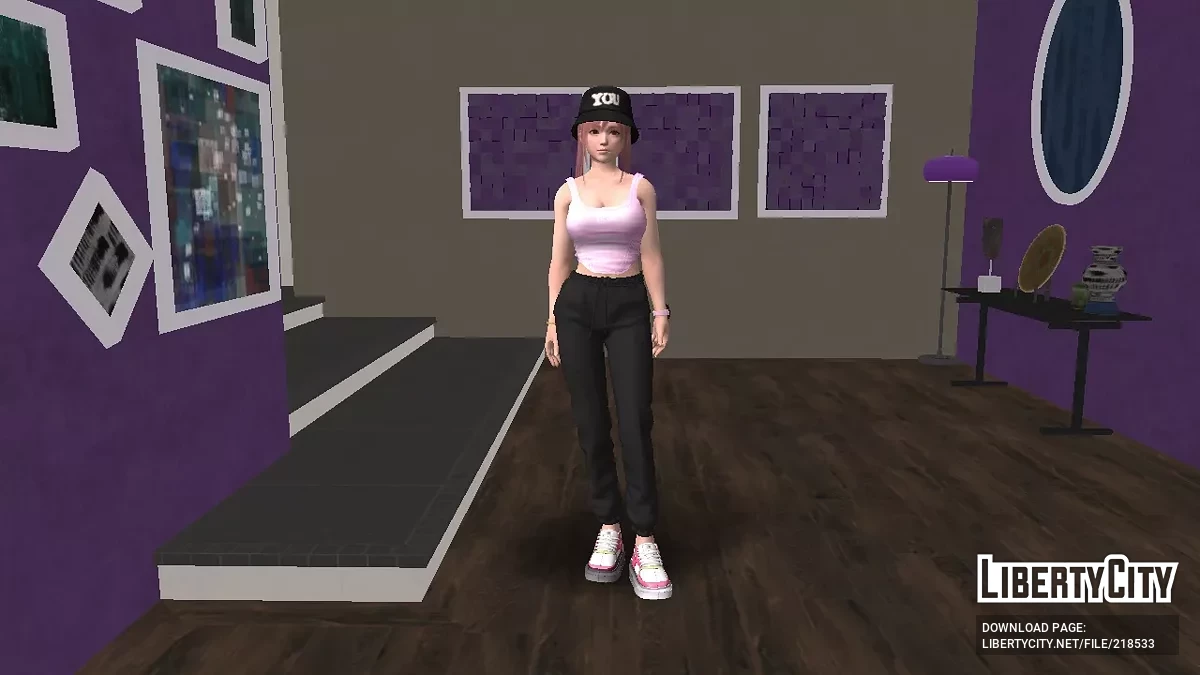 DOAXVV Honoka Chapeau de pêcheur et tenue de sport / GTA San Andreas