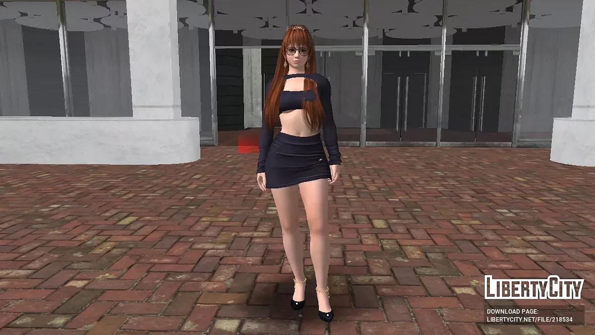 DOAXVV Kasumi in a sexy and provocative dress set / GTA San Andreas