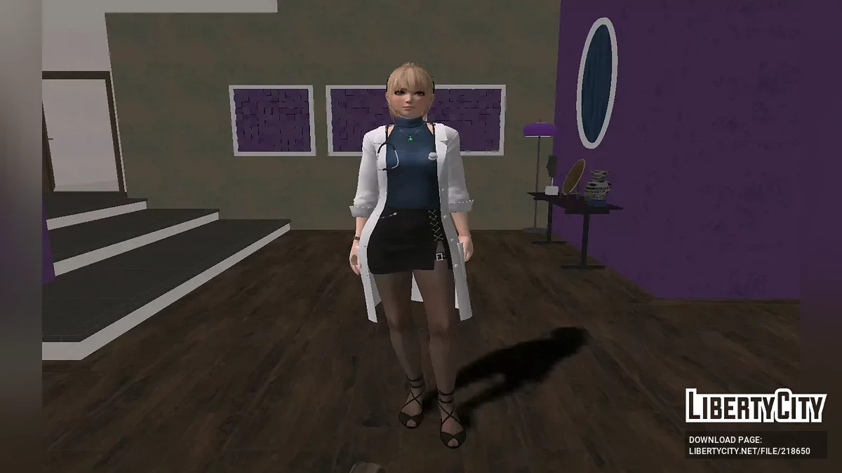 Marie Rose in a doctor's outfit / GTA San Andreas