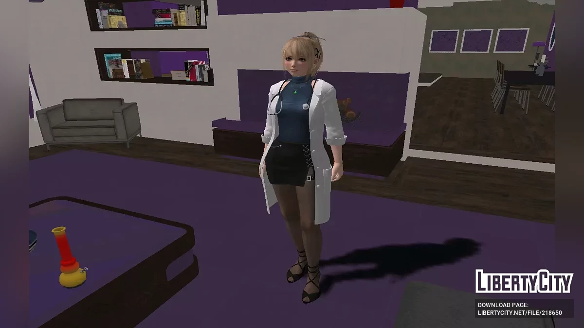 Marie Rose in a doctor's outfit / GTA San Andreas
