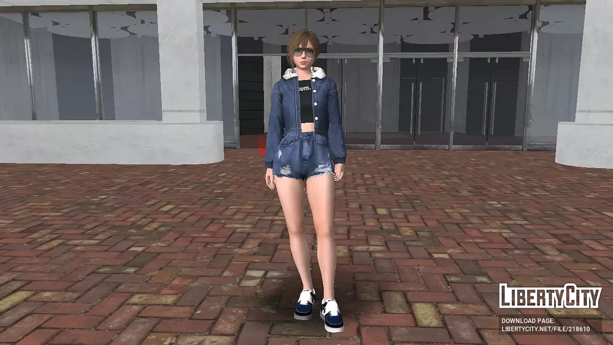 死或生中的Misaki穿着牛仔夹克 / GTA San Andreas