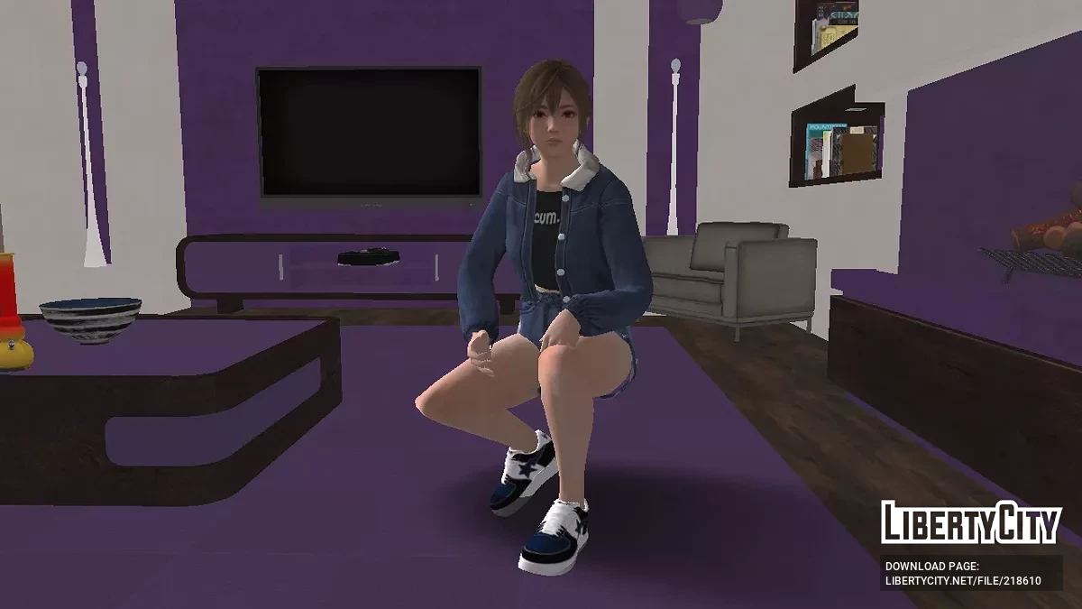 死或生中的Misaki穿着牛仔夹克 / GTA San Andreas