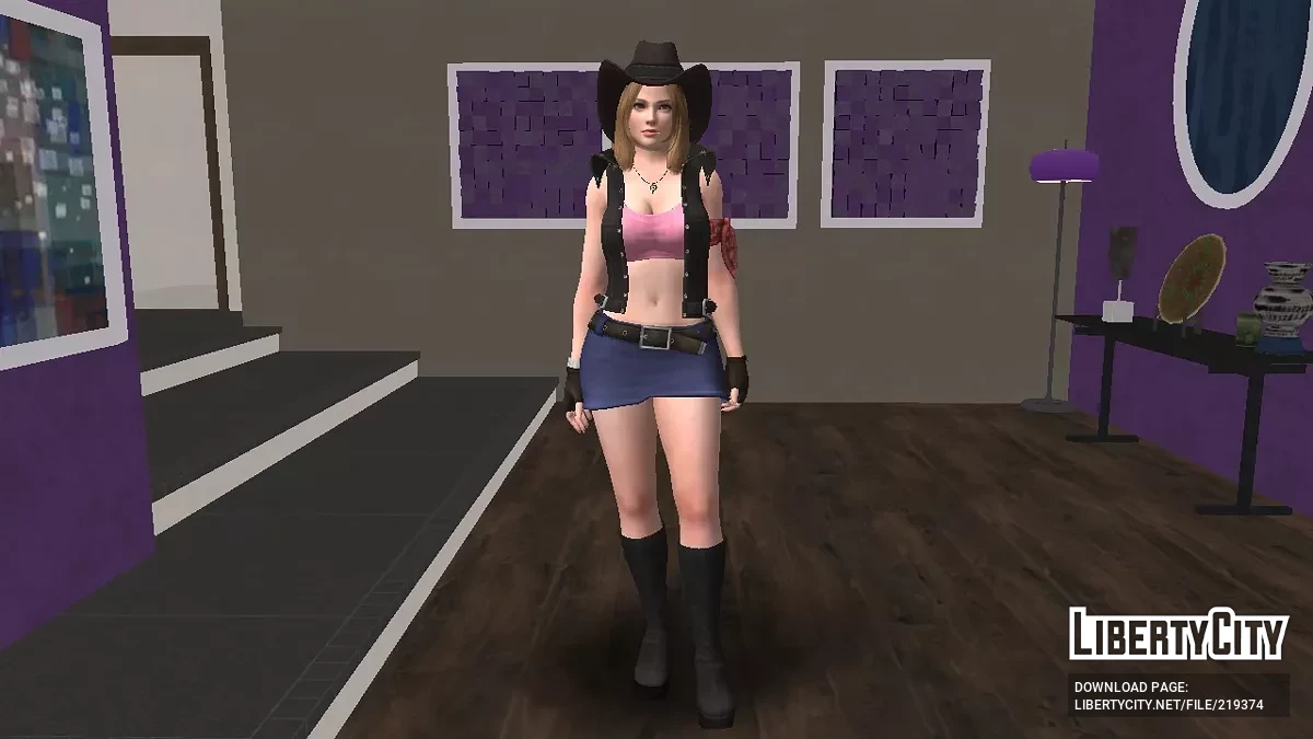 (DOAXVV) Tina Armstrong in Texas cowgirl clothes / GTA San Andreas