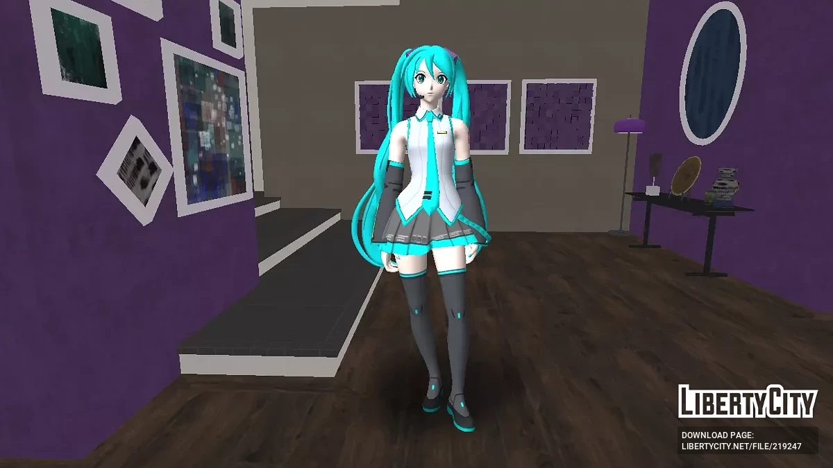 Skin Hatsune Miku de Fortnite / GTA San Andreas