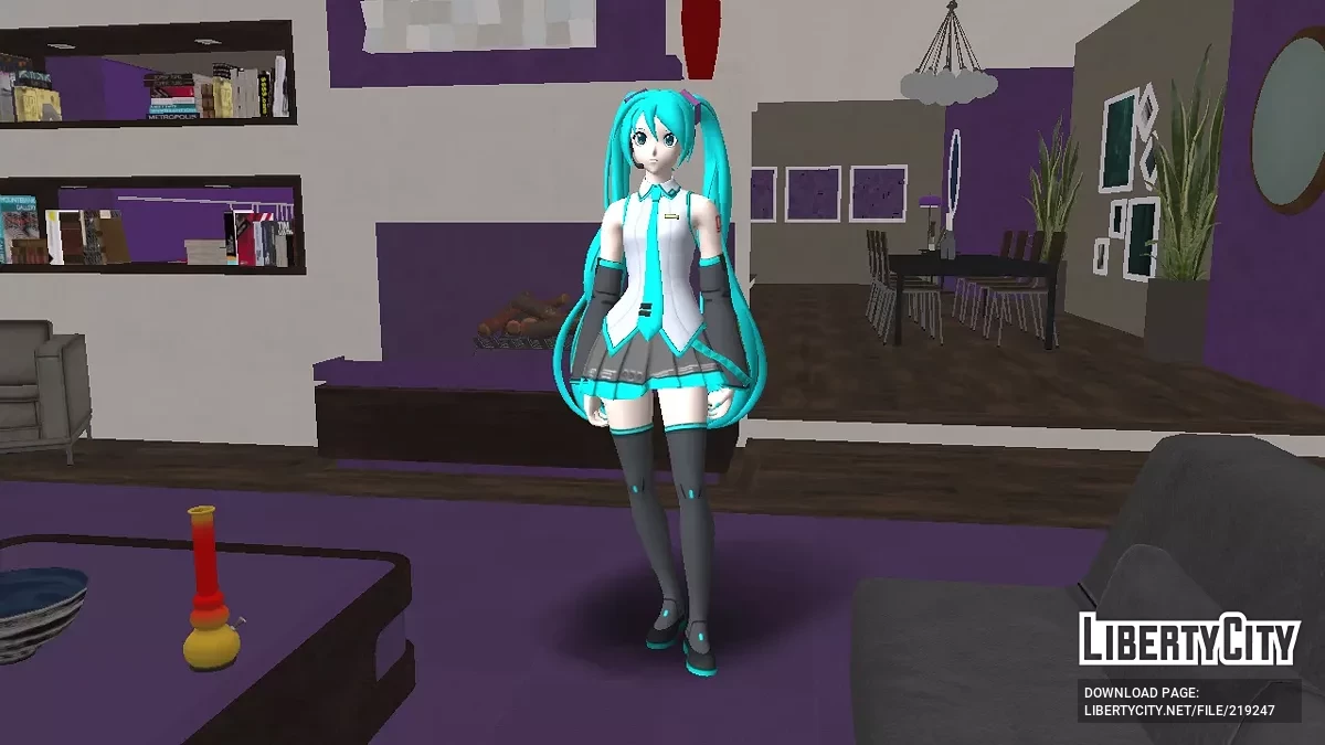Skin Hatsune Miku de Fortnite / GTA San Andreas