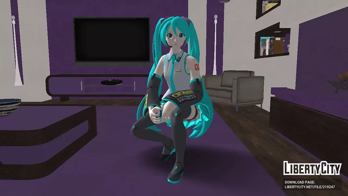 Skin Hatsune Miku de Fortnite / GTA San Andreas