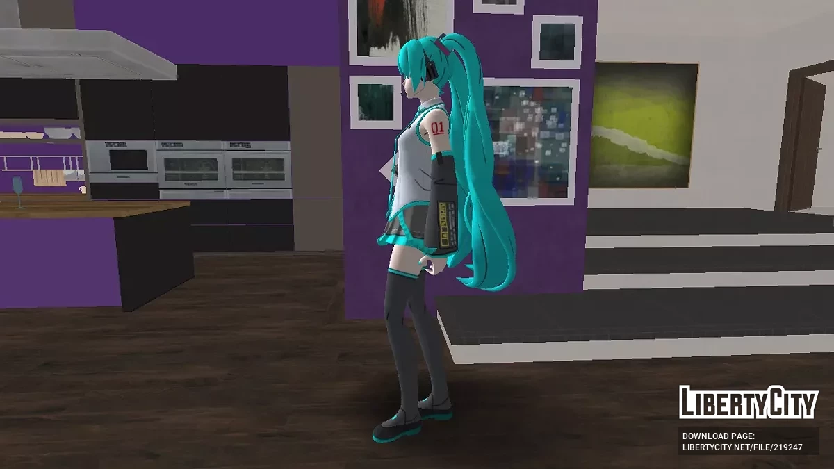 Skin Hatsune Miku de Fortnite / GTA San Andreas