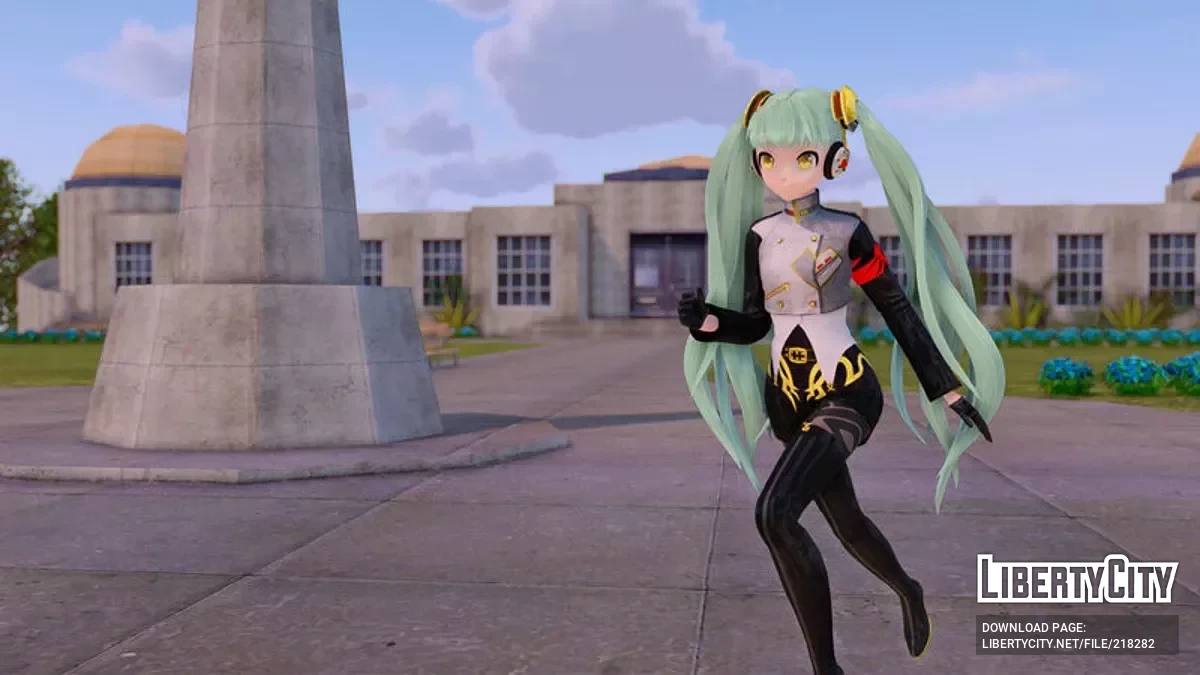 PDFT Hatsune Miku Agitation + animated face / GTA San Andreas