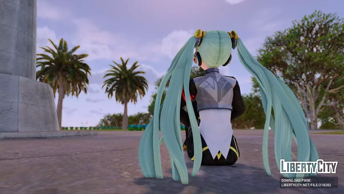 PDFT Hatsune Miku Agitation + animated face / GTA San Andreas