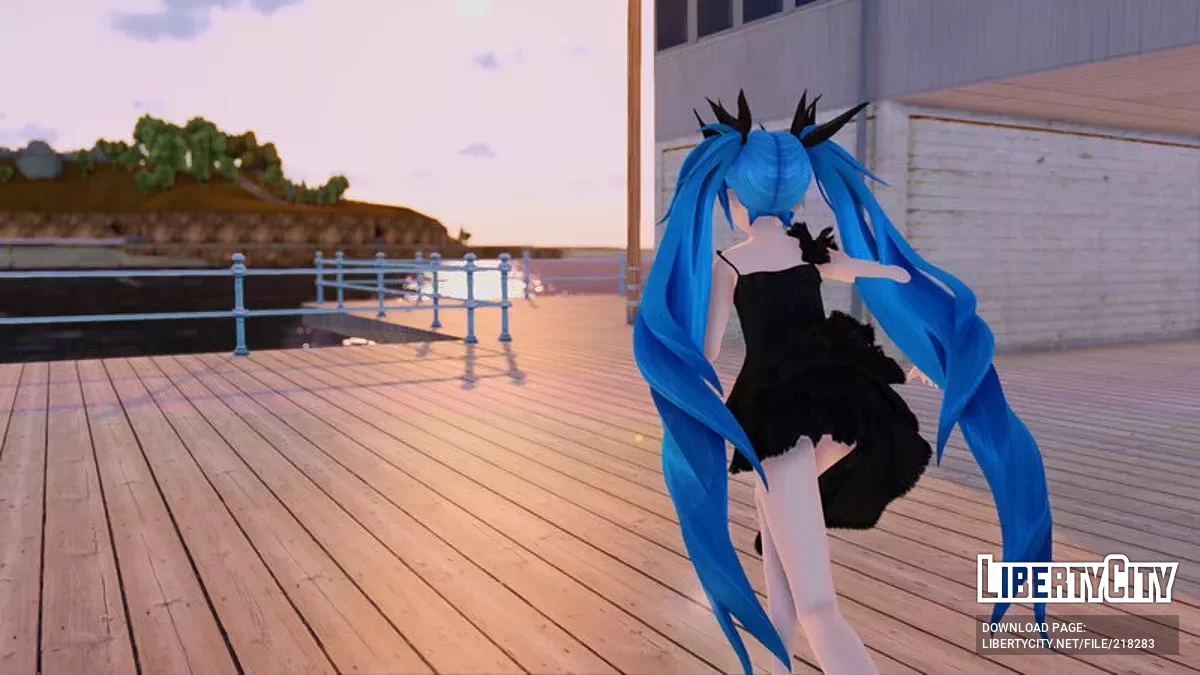 Модифікація Hatsune Miku Deep Sea Girl + анімоване обличчя / GTA San Andreas