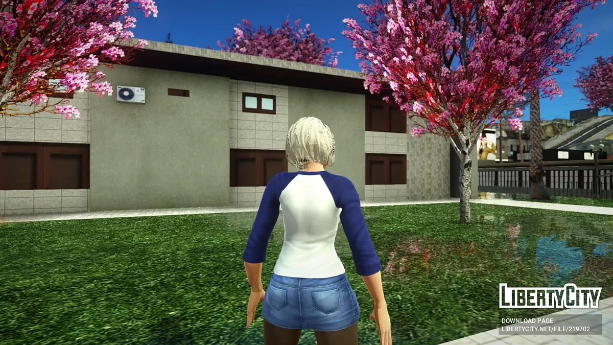 2B in Uzaki Hana's outfit / GTA San Andreas