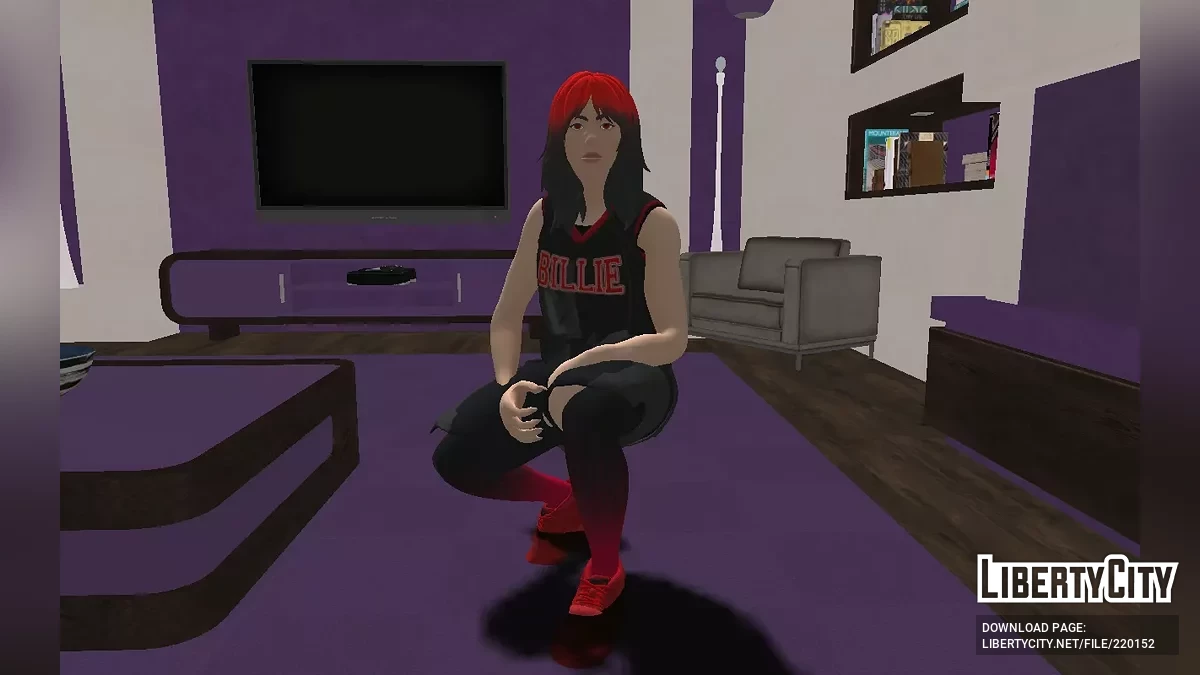 Billie Eilish (Black & Red Edition) de Fortnite / GTA San Andreas