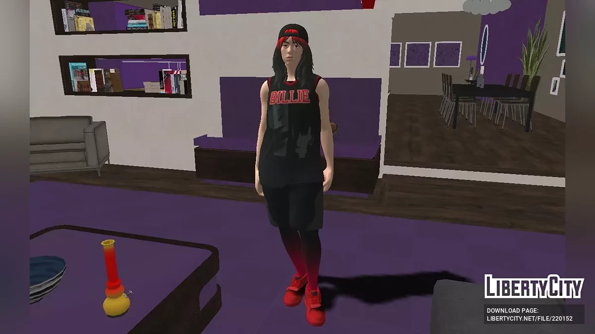 Billie Eilish (Black & Red Edition) de Fortnite / GTA San Andreas